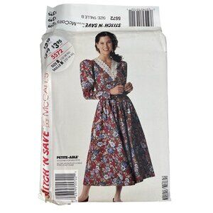 90s McCalls 5572 Misses Dress Sewing Pattern Size B 12-14-16 Vintage 1991 UNCUT